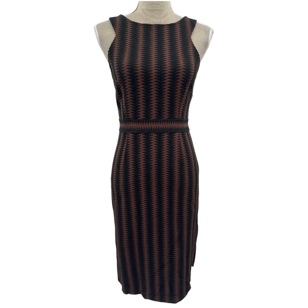 Anthropologie Maeve Meridian Textured Knit Pencil Sheath Dress - Brown - Small - Picture 2 of 12